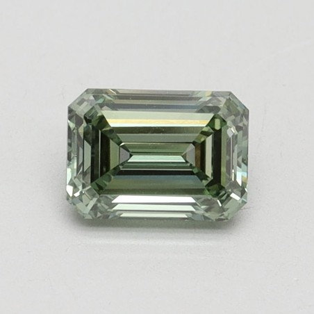 Diament laboratoryjny o barwie fantazyjnej szlif szmaragdowy, 0.72ct, VVS2, Fancy Vivid Green, IGI LG615345675