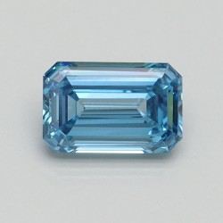 Diament laboratoryjny o barwie fantazyjnej szlif szmaragdowy, 0.74ct, VVS2, Fancy Vivid Blue, IGI LG522227087