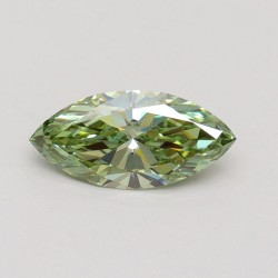 Diament laboratoryjny o barwie fantazyjnej markiza, 0.74ct, VVS2, Fancy Vivid Green, IGI LG611389041