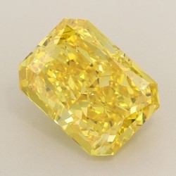 Diament laboratoryjny o barwie fantazyjnej radiant, 2.18ct, IF, Fancy Vivid Yellow, IGI LG588344950