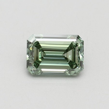 Diament laboratoryjny o barwie fantazyjnej szlif szmaragdowy, 0.7ct, VVS2, Fancy Vivid Green, IGI LG615345674