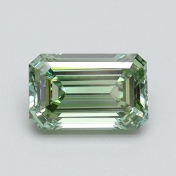 Diament laboratoryjny o barwie fantazyjnej szlif szmaragdowy, 0.7ct, VVS2, Fancy Intense Green, IGI LG615345677