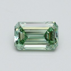 Diament laboratoryjny o barwie fantazyjnej szlif szmaragdowy, 0.7ct, VVS2, Fancy Intense Green, IGI LG610345308