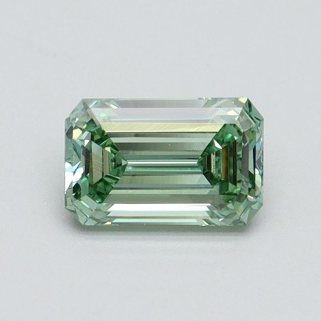 Diament laboratoryjny o barwie fantazyjnej szlif szmaragdowy, 0.7ct, VVS2, Fancy Intense Green, IGI LG610345308