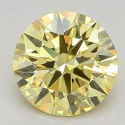 Diament laboratoryjny o barwie fantazyjnej szlif okrągły, 0.61ct, VVS1, Fancy Intense Yellow, IGI LG671484252