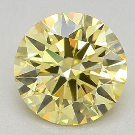 Diament laboratoryjny o barwie fantazyjnej szlif okrągły, 0.61ct, VVS1, Fancy Intense Yellow, IGI LG671484252