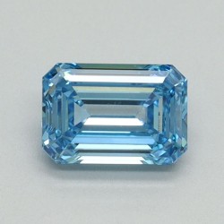 Diament laboratoryjny o barwie fantazyjnej szlif szmaragdowy, 0.7ct, VVS2, Fancy Vivid Blue, IGI LG646454036
