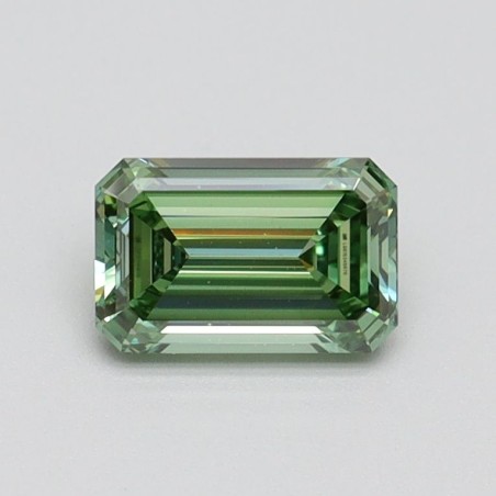 Diament laboratoryjny o barwie fantazyjnej szlif szmaragdowy, 0.67ct, VVS2, Fancy Intense Green, IGI LG615345676