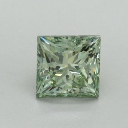 Diament laboratoryjny o barwie fantazyjnej szlif princess, 0.67ct, VVS2, Fancy Vivid Green, IGI LG696513015