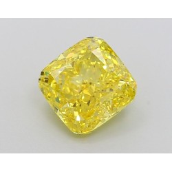 Diament laboratoryjny o barwie fantazyjnej szlif poduszkowy brylantowy, 2.49ct, VVS2, Fancy Vivid Yellow, IGI LG639430084