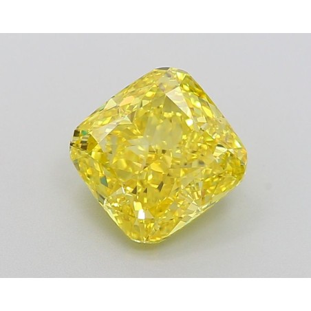 Diament laboratoryjny o barwie fantazyjnej szlif poduszkowy brylantowy, 2.49ct, VVS2, Fancy Vivid Yellow, IGI LG639430084