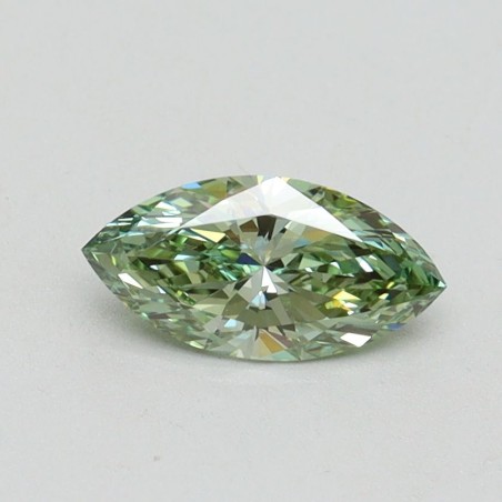 Diament laboratoryjny o barwie fantazyjnej markiza, 0.51ct, VVS2, Fancy Intense Green, IGI LG611394586