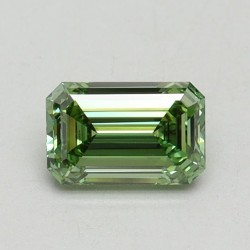 Diament laboratoryjny o barwie fantazyjnej szlif szmaragdowy, 0.59ct, VVS2, Fancy Intense Green, IGI LG615345741