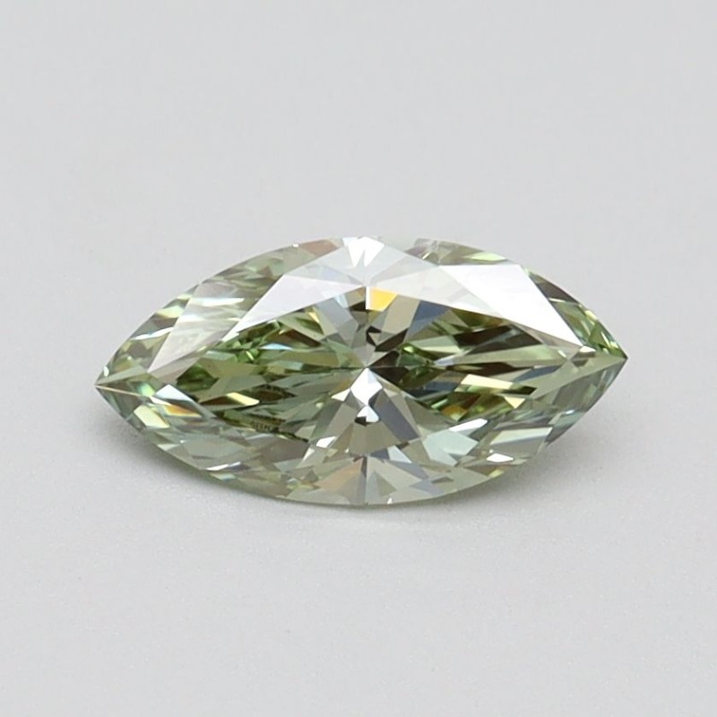 Diament laboratoryjny o barwie fantazyjnej markiza, 0.56ct, VVS2, Fancy Intense Green, IGI LG610345312