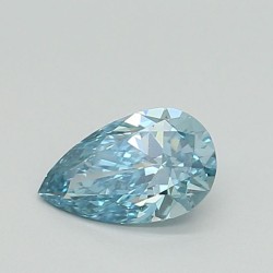 Diament laboratoryjny o barwie fantazyjnej szlif gruszkowy, 0.59ct, VVS2, Fancy Vivid Greenish Blue, IGI LG534240057