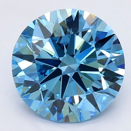 Diament laboratoryjny o barwie fantazyjnej szlif okrągły, 1.51ct, VVS2, Fancy Vivid Blue, IGI LG729553713