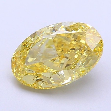 Diament laboratoryjny o barwie fantazyjnej szlif owalny, 2.68ct, VVS2, Fancy Vivid Yellow, IGI LG700517471