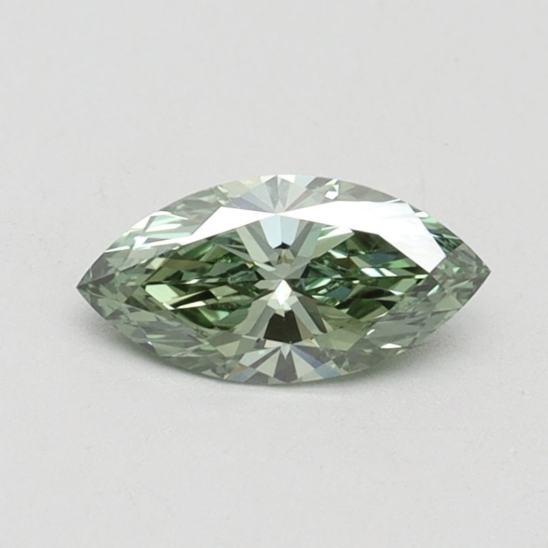 Diament laboratoryjny o barwie fantazyjnej markiza, 0.55ct, VVS2, Fancy Vivid Green, IGI LG615345771