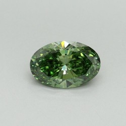 Diament laboratoryjny o barwie fantazyjnej szlif owalny, 0.57ct, VVS2, Fancy Vivid Green, IGI LG702593098