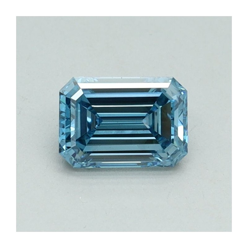 Diament laboratoryjny o barwie fantazyjnej szlif szmaragdowy, 0.56ct, VVS2, Fancy Vivid Blue, IGI LG613383813