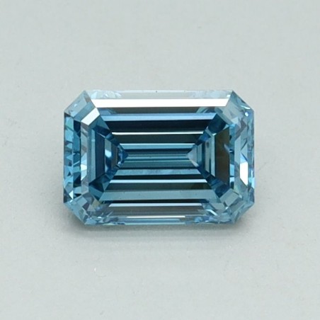 Diament laboratoryjny o barwie fantazyjnej szlif szmaragdowy, 0.56ct, VVS2, Fancy Vivid Blue, IGI LG613383813