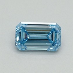 Diament laboratoryjny o barwie fantazyjnej szlif szmaragdowy, 0.52ct, VVS2, Fancy Vivid Blue, IGI LG646454037