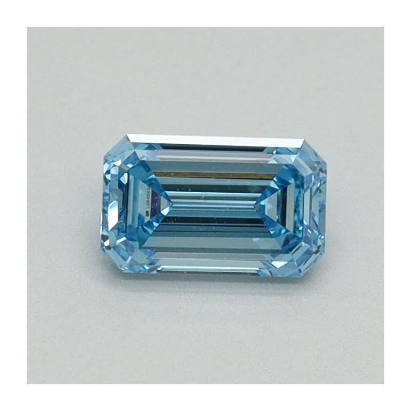Diament laboratoryjny o barwie fantazyjnej szlif szmaragdowy, 0.52ct, VVS2, Fancy Vivid Blue, IGI LG646454037
