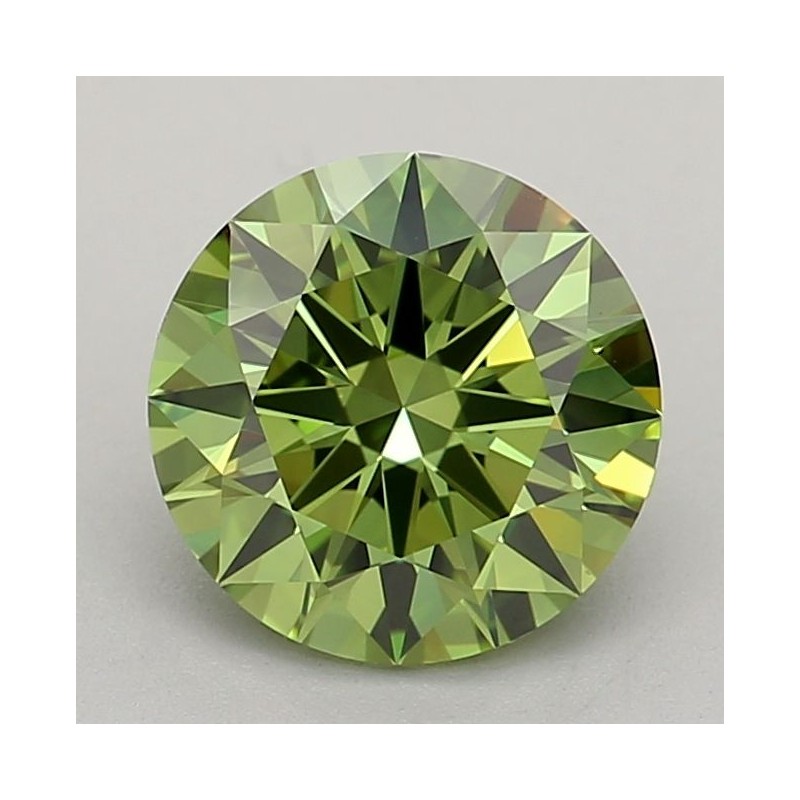 Diament laboratoryjny o barwie fantazyjnej szlif okrągły, 1.5ct, VVS2, Fancy Vivid Green, IGI LG681516099