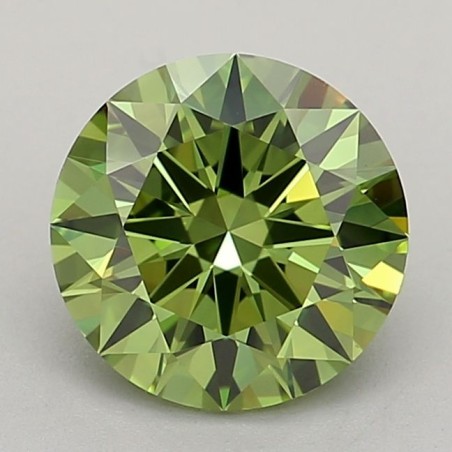 Diament laboratoryjny o barwie fantazyjnej szlif okrągły, 1.5ct, VVS2, Fancy Vivid Green, IGI LG681516099