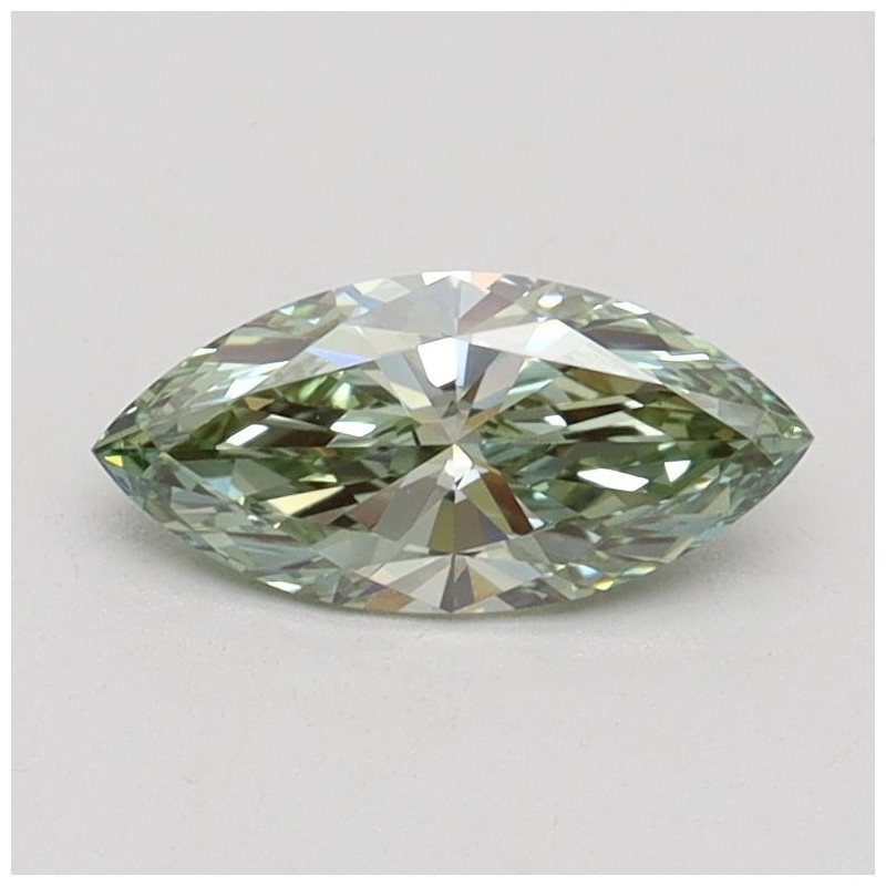 Diament laboratoryjny o barwie fantazyjnej markiza, 0.53ct, VVS2, Fancy Intense Green, IGI LG610348717