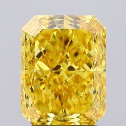 Diament laboratoryjny o barwie fantazyjnej radiant, 2.64ct, VVS2, Fancy Vivid Yellow, IGI LG726520774