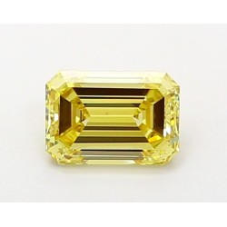Diament laboratoryjny o barwie fantazyjnej szlif szmaragdowy, 0.91ct, VVS2, Fancy Intense Yellow, IGI LG689553960