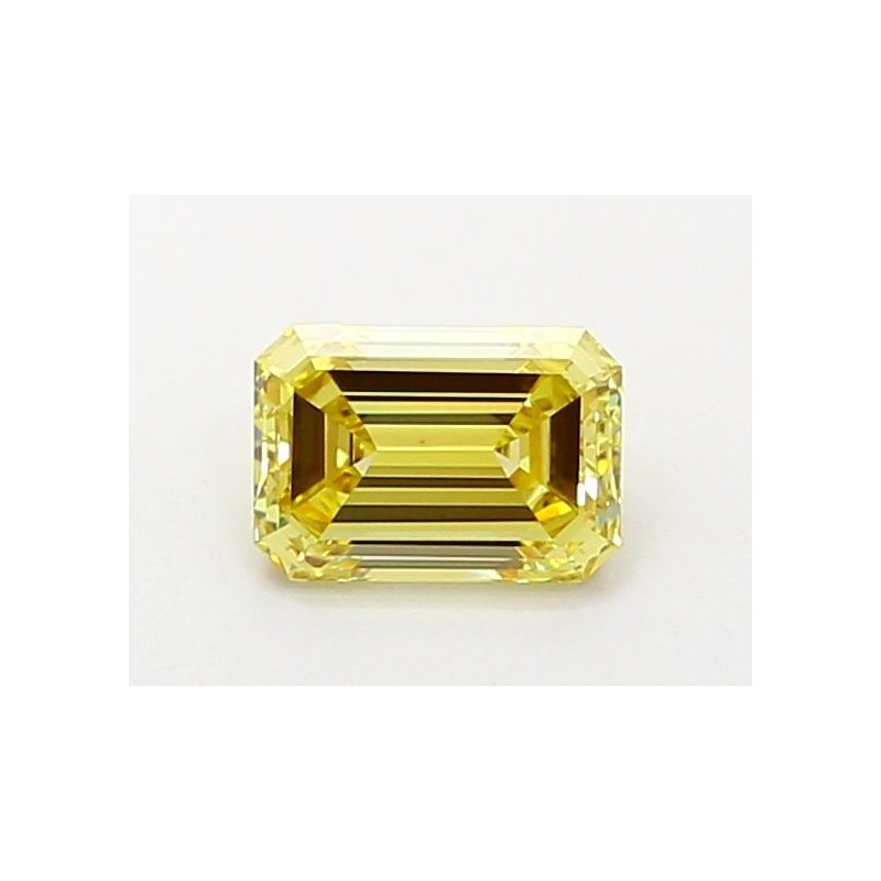 Diament laboratoryjny o barwie fantazyjnej szlif szmaragdowy, 0.91ct, VVS2, Fancy Intense Yellow, IGI LG689553960