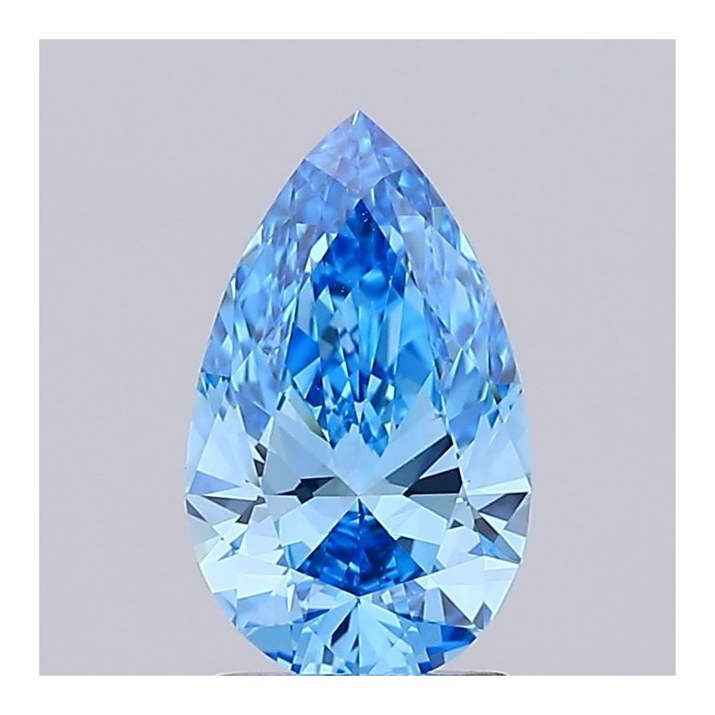 Diament laboratoryjny o barwie fantazyjnej szlif gruszkowy, 1.55ct, VVS2, Fancy Vivid Blue, IGI LG734501221