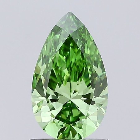 Diament laboratoryjny o barwie fantazyjnej szlif gruszkowy, 1ct, VVS2, Fancy Vivid Green, IGI LG737530383
