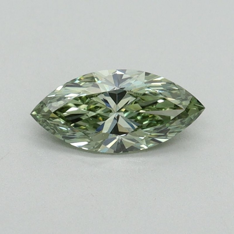 Diament laboratoryjny o barwie fantazyjnej markiza, 0.5ct, VVS2, Fancy Vivid Green, IGI LG614338703