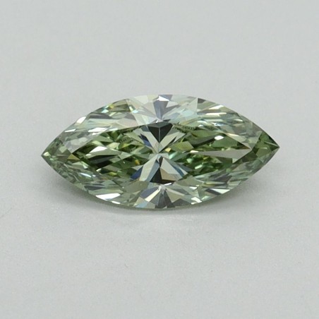 Diament laboratoryjny o barwie fantazyjnej markiza, 0.5ct, VVS2, Fancy Vivid Green, IGI LG614338703