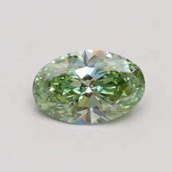Diament laboratoryjny o barwie fantazyjnej szlif owalny, 0.5ct, VVS2, Fancy Vivid Green, IGI LG611389047