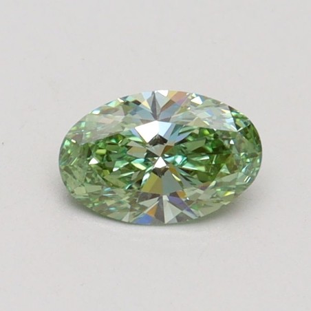 Diament laboratoryjny o barwie fantazyjnej szlif owalny, 0.5ct, VVS2, Fancy Vivid Green, IGI LG611389047