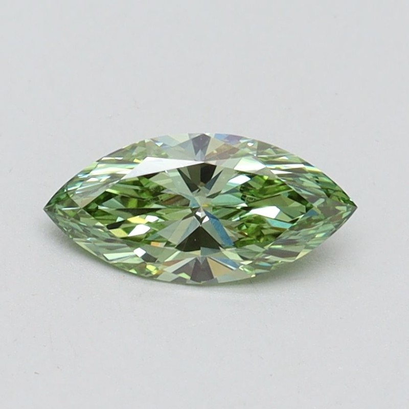 Diament laboratoryjny o barwie fantazyjnej markiza, 0.52ct, VVS2, Fancy Vivid Green, IGI LG610335276