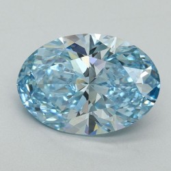 Diament laboratoryjny o barwie fantazyjnej szlif owalny, 2.34ct, VVS2, Fancy Vivid Blue, IGI LG632499611