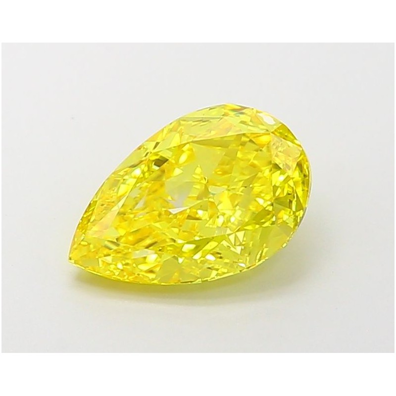 Diament laboratoryjny o barwie fantazyjnej szlif gruszkowy, 2.35ct, VVS2, Fancy Vivid Yellow, IGI LG697512316