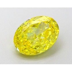 Diament laboratoryjny o barwie fantazyjnej szlif owalny, 2.02ct, VVS2, Fancy Vivid Yellow, IGI LG651490910