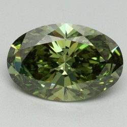 Diament laboratoryjny o barwie fantazyjnej szlif owalny, 2.5ct, VVS2, Fancy Vivid Green, IGI LG645459226