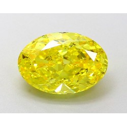Diament laboratoryjny o barwie fantazyjnej szlif owalny, 2.04ct, VVS1, Fancy Vivid Yellow, IGI LG651490913