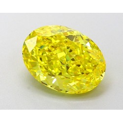 Diament laboratoryjny o barwie fantazyjnej szlif owalny, 2.06ct, VVS2, Fancy Vivid Yellow, IGI LG651490911