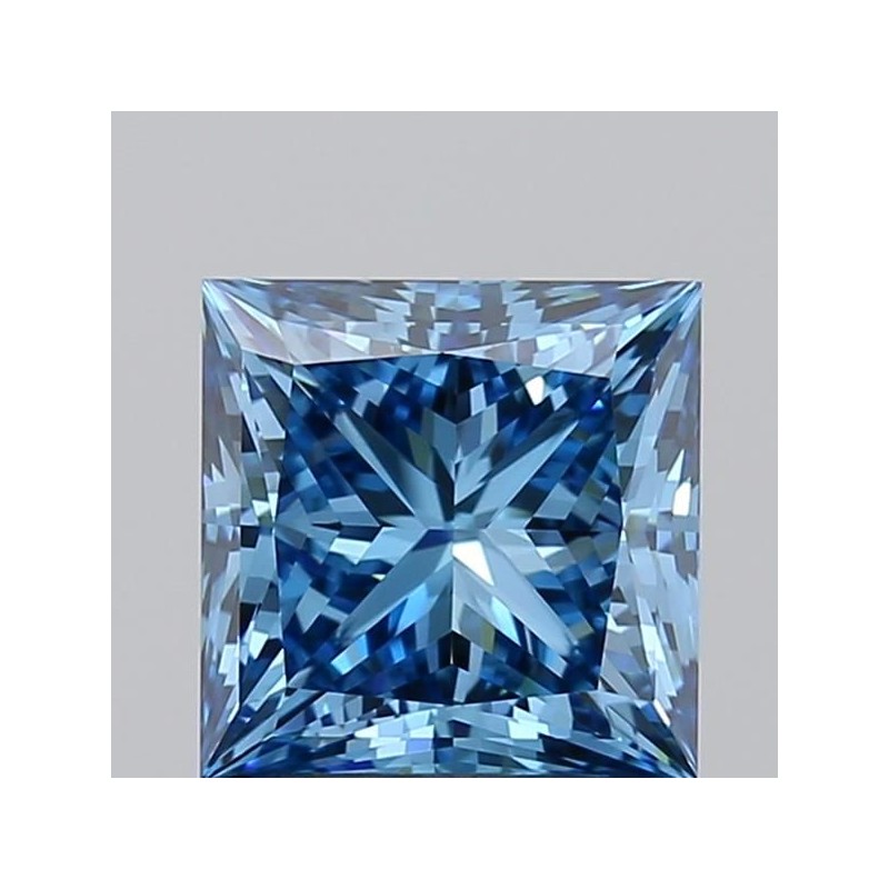 Diament laboratoryjny o barwie fantazyjnej szlif princess, 2.09ct, VVS1, Fancy Vivid Blue, IGI LG715593135