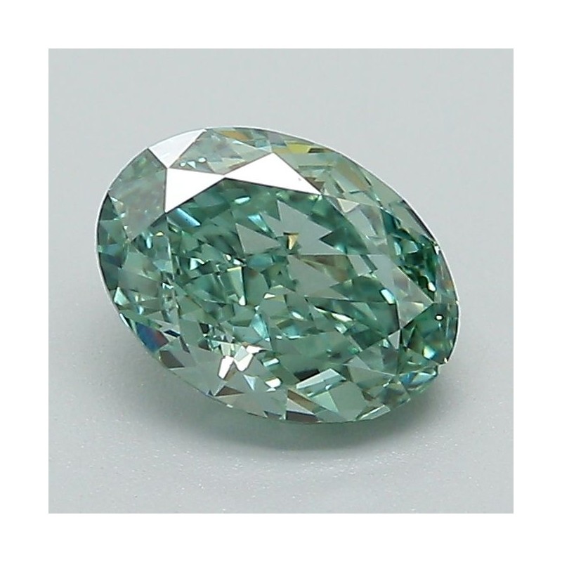 Diament laboratoryjny o barwie fantazyjnej szlif owalny, 1.18ct, VVS2, Fancy Vivid Green, IGI LG633494325