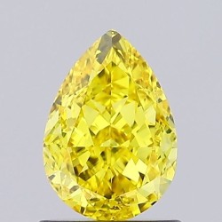 Diament laboratoryjny o barwie fantazyjnej szlif gruszkowy, 1.05ct, VVS1, Fancy Vivid Yellow, IGI LG645492143