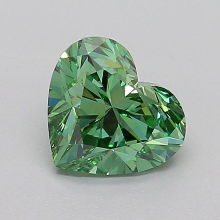Diament laboratoryjny o barwie fantazyjnej serce, 1.08ct, VVS2, Fancy Vivid Green, IGI LG717506102